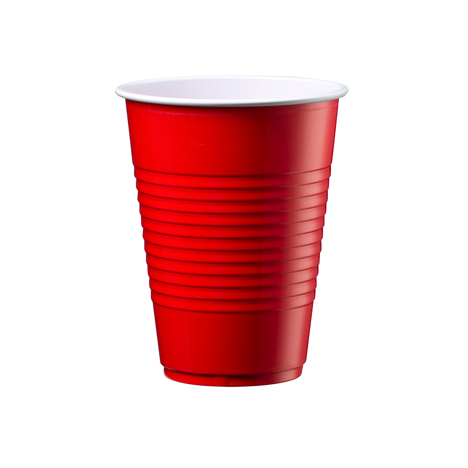 Disposable Party Plastic Cups 16 oz. Red Drinking Cups