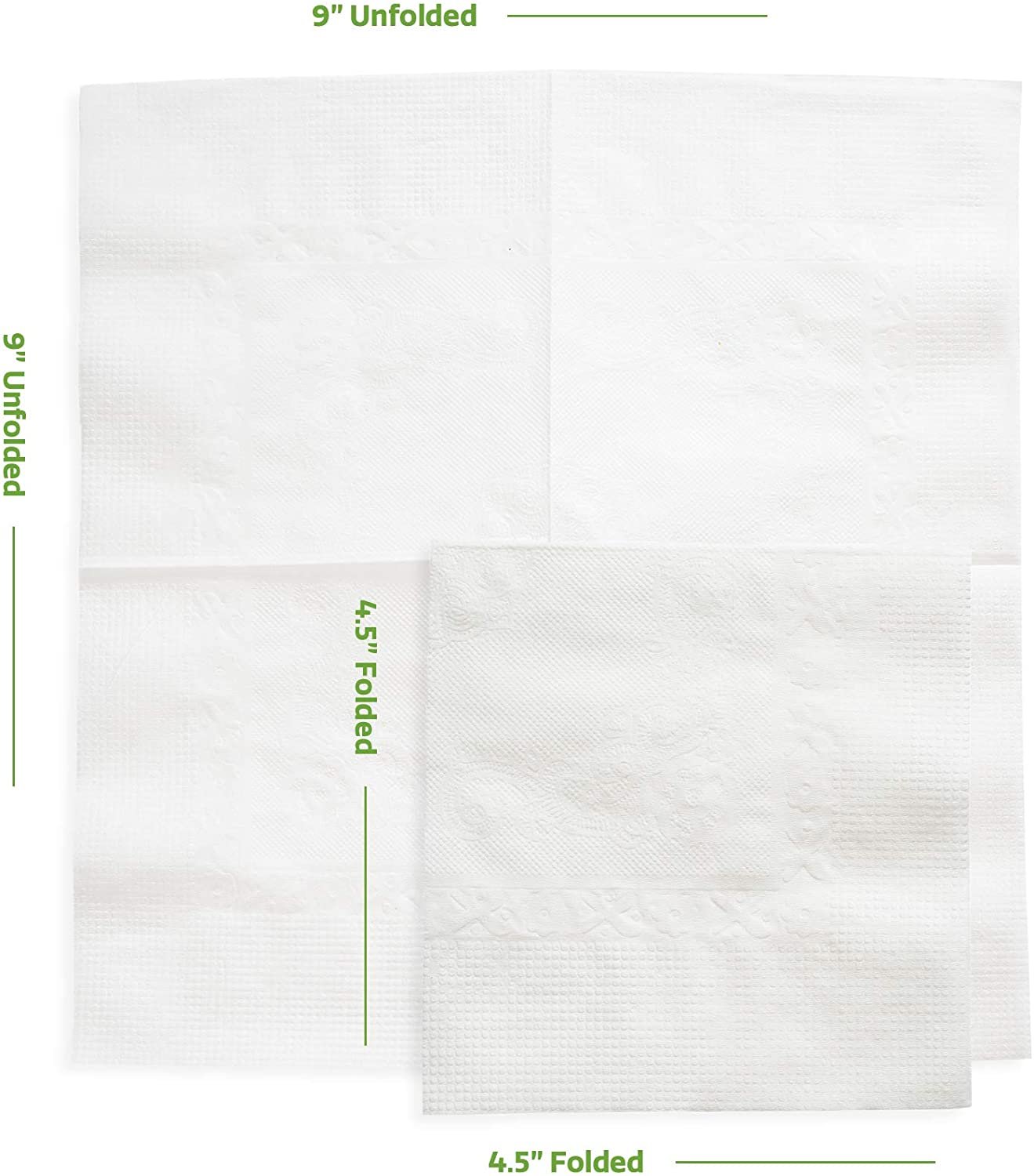 [Case of 4000] White Beverage Napkins 1-Ply Bulk Cocktail Napkins, Restaurant Bar Paper Napkins